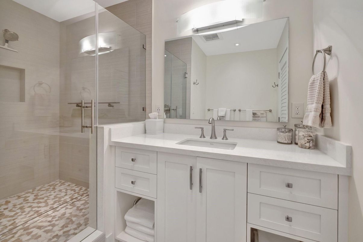 Bathroom, Dual Sink Vanities, Glass Shower, Interior