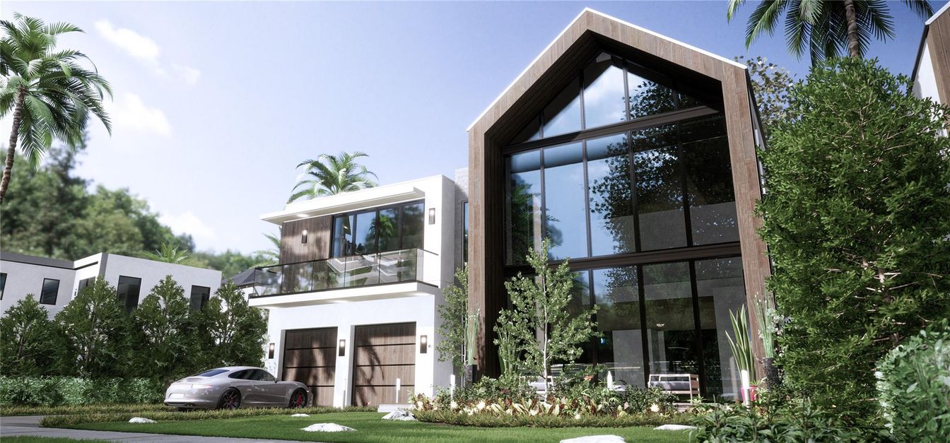 Attached, Exterior, Facade, Modern