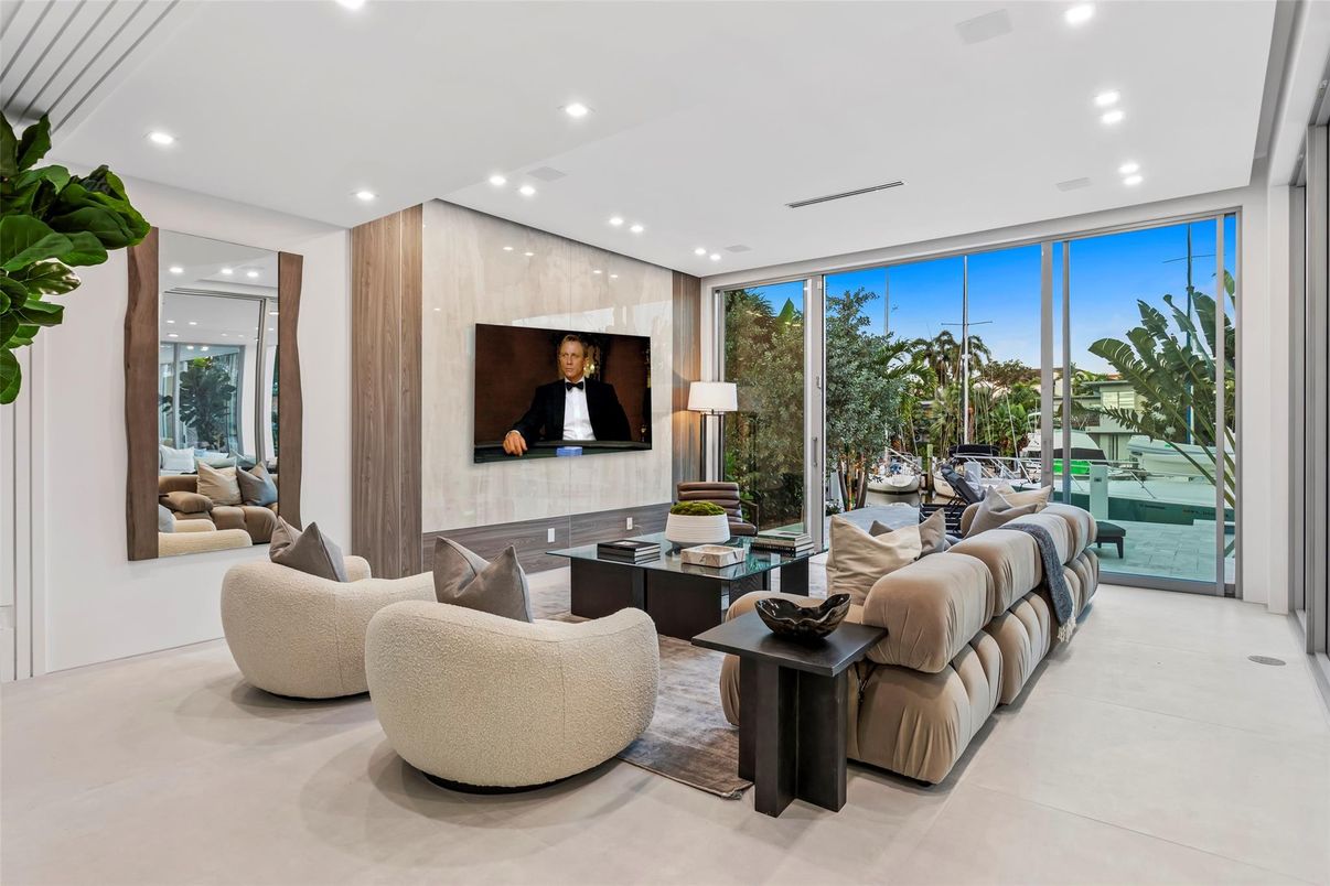 Interior, Living room, Recessed Lighting