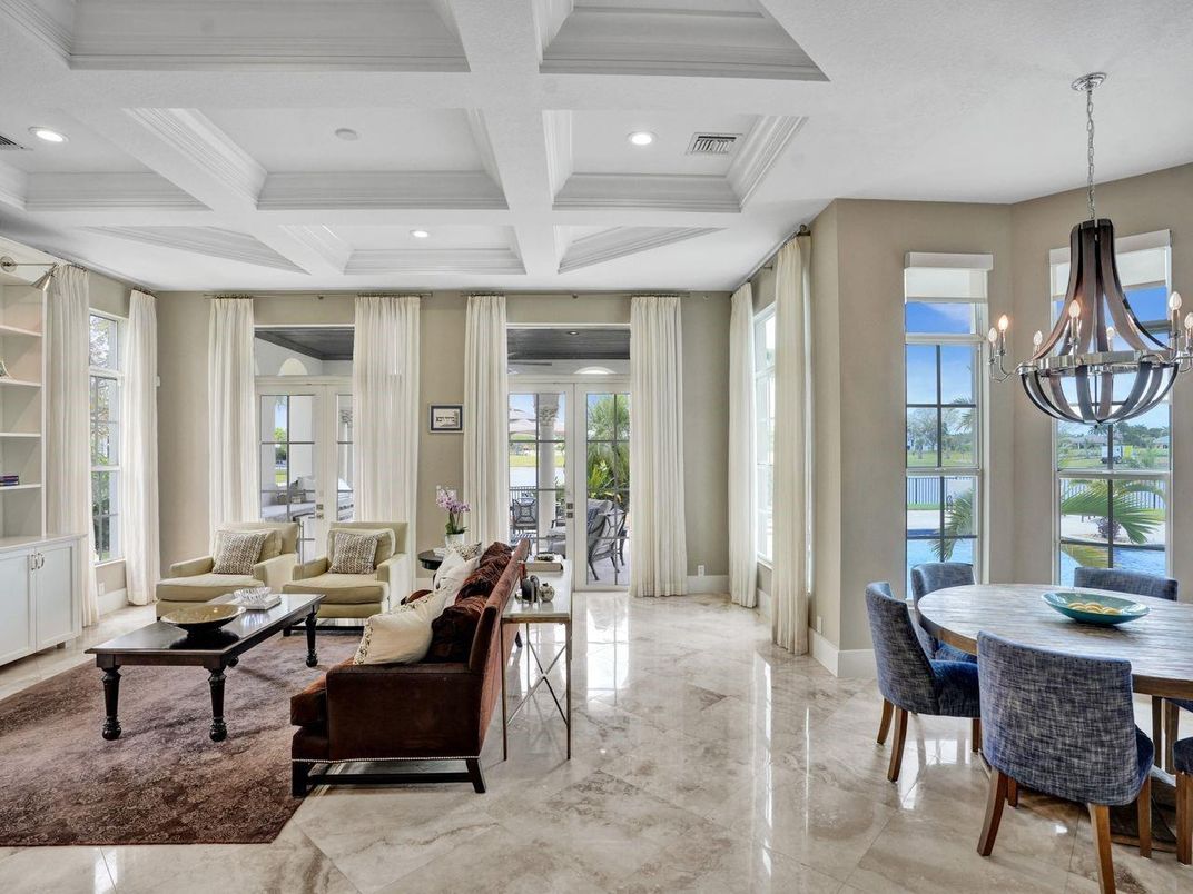 Chandelier, Dining room, Interior, Living room, Recessed Lighting