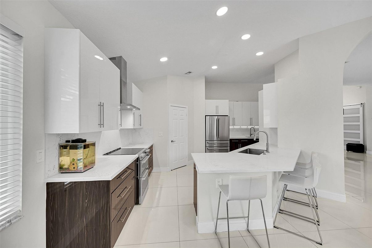 Interior, Kitchen, Recessed Lighting, Stainless Steel Appliances