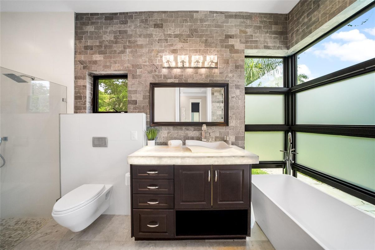 Bathroom, Interior, Stone Walls