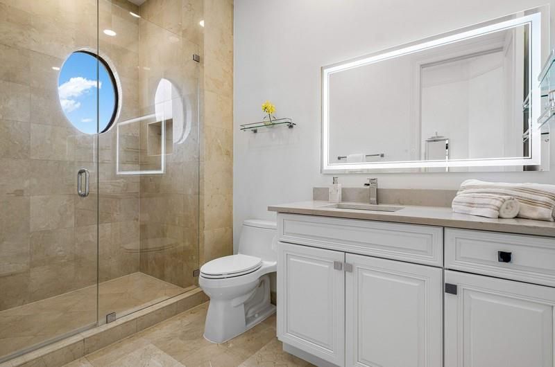 Bathroom, Glass Shower, Interior