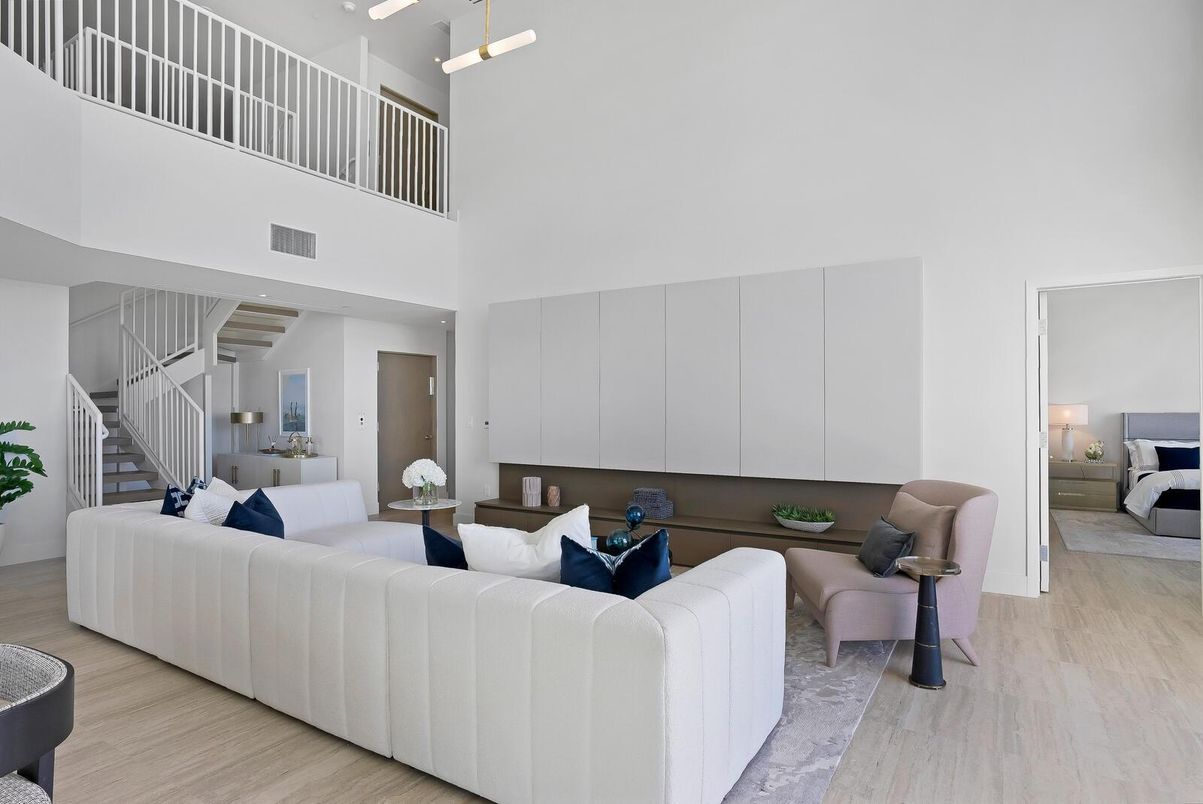 Interior, Living room, Pendant Lights, Wood Texture Flooring