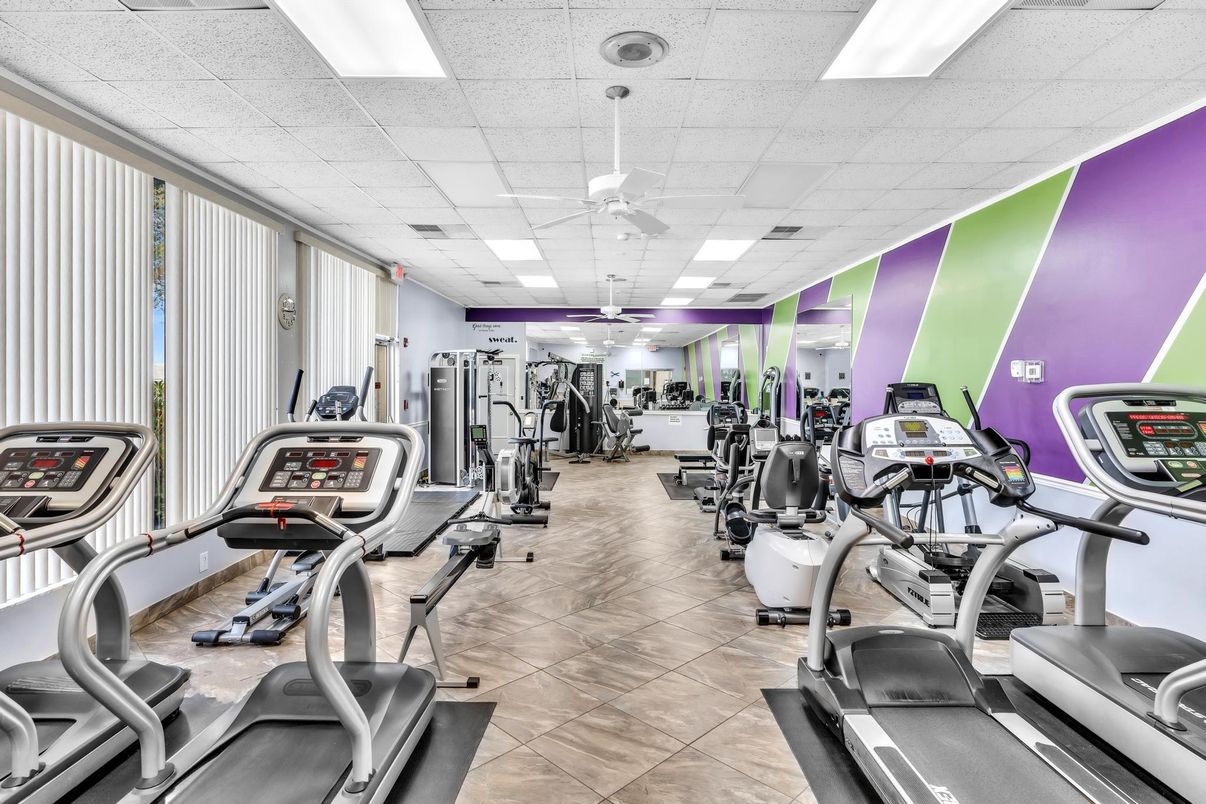 Fitness Equipment, Gym, Interior, Recessed Lighting