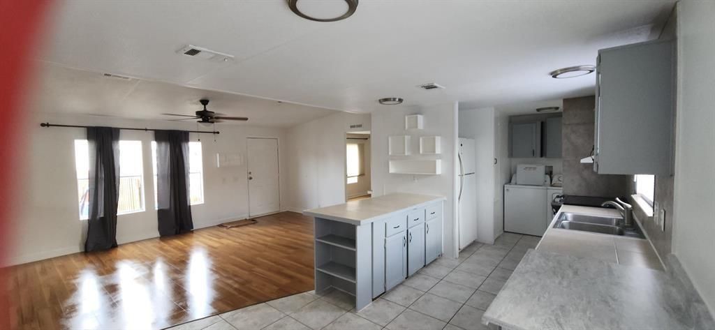 Interior, Kitchen, Wood Texture Flooring