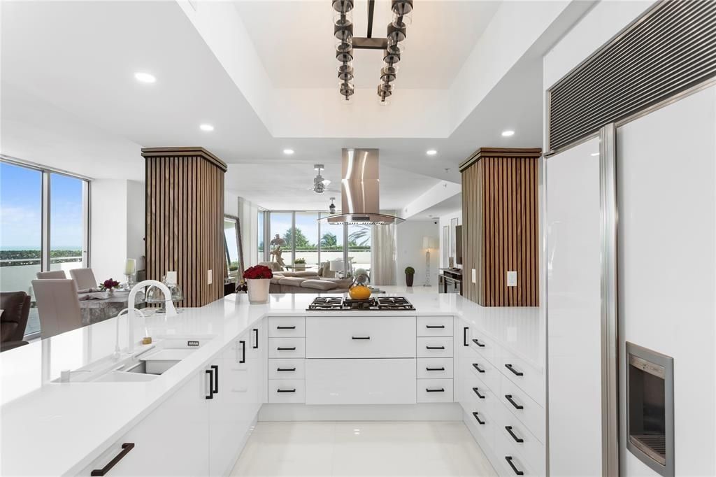 Interior, Kitchen, Pendant Lights, Recessed Lighting, Stainless Steel Appliances, Water