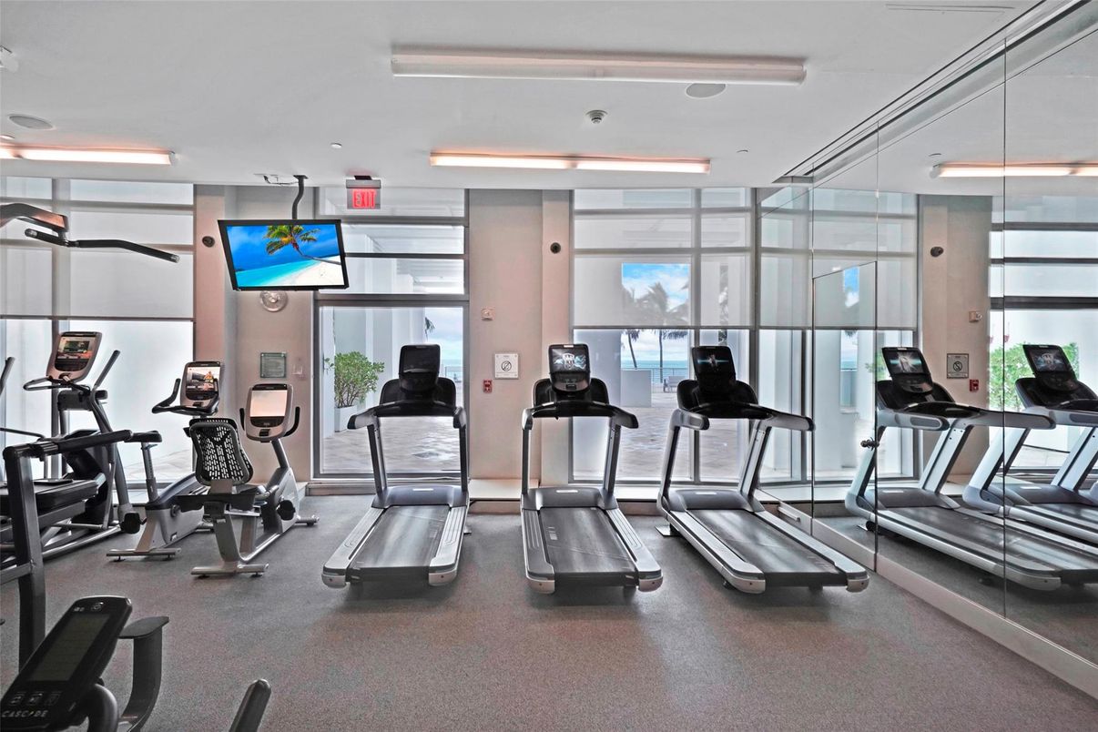 Fitness Equipment, Gym, Interior, Recessed Lighting