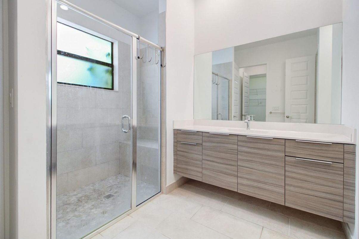 Bathroom, Dual Sink Vanities, Glass Shower, Interior