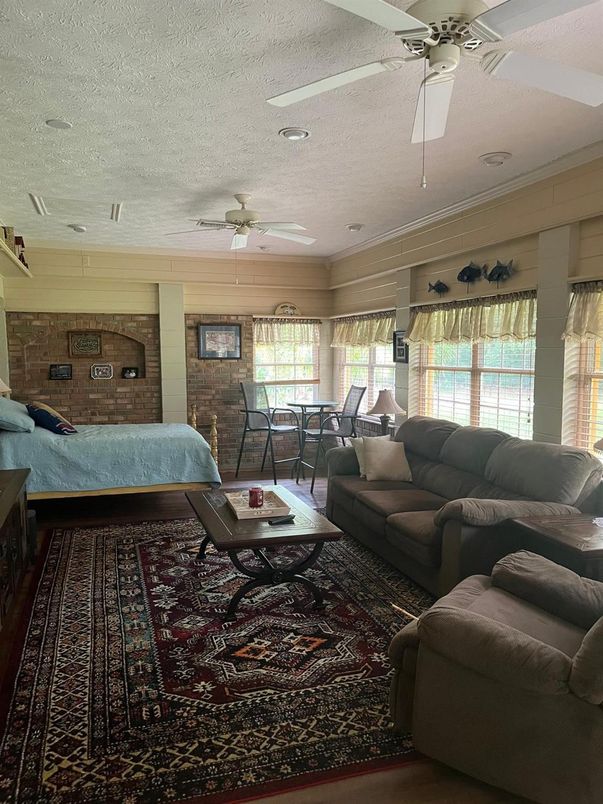 Interior, Living room, Stone Walls