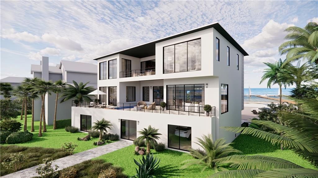 Backyard, Exterior, Facade, Water, Modern