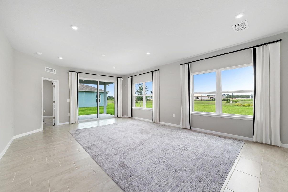 Empty room, Interior, Recessed Lighting, Water