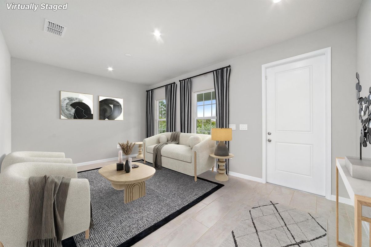 Interior, Living room, Recessed Lighting