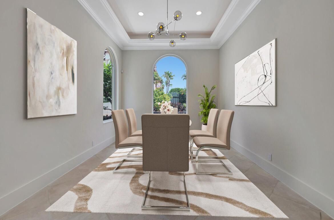Dining room, Interior, Pendant Lights, Recessed Lighting
