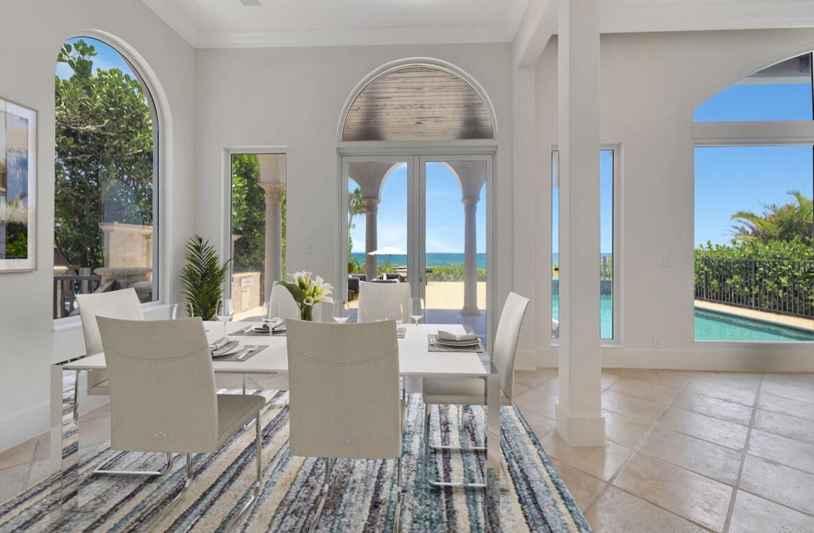 Dining room, Interior, Recessed Lighting, Water
