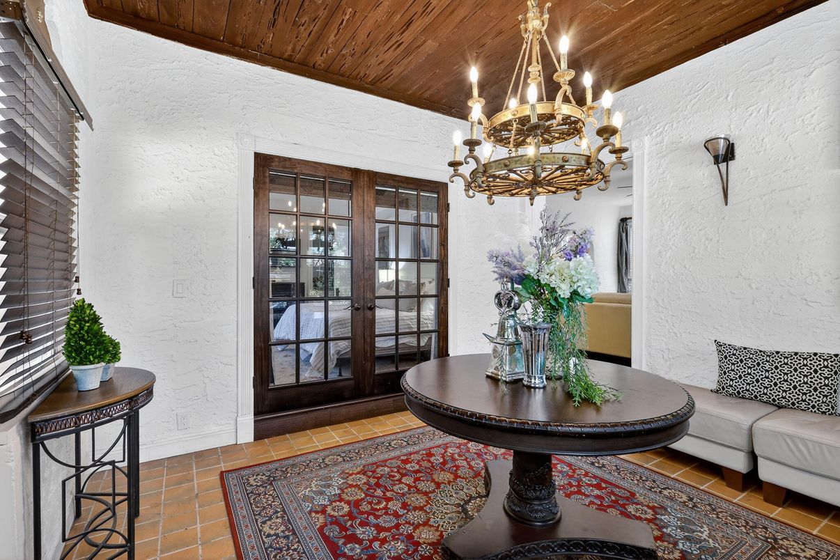 Chandelier, Interior, Wooden Beams, Wooden Ceilings