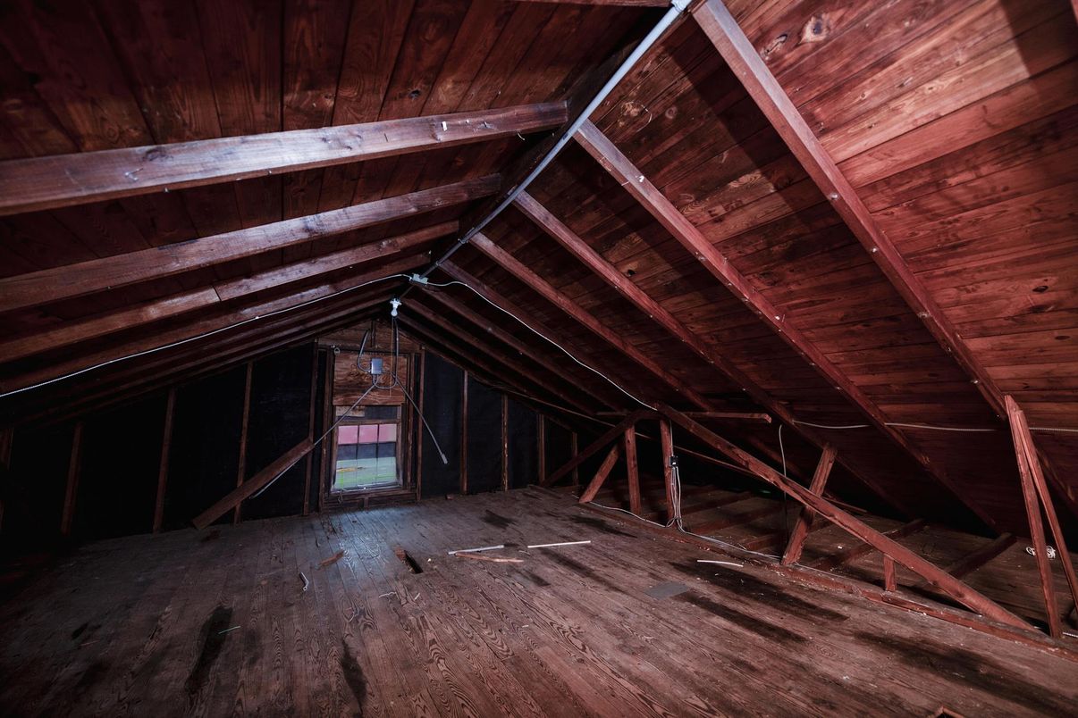 Empty room, Interior, Wooden Beams, Wooden Ceilings, Wood Texture Flooring, Wooden Walls