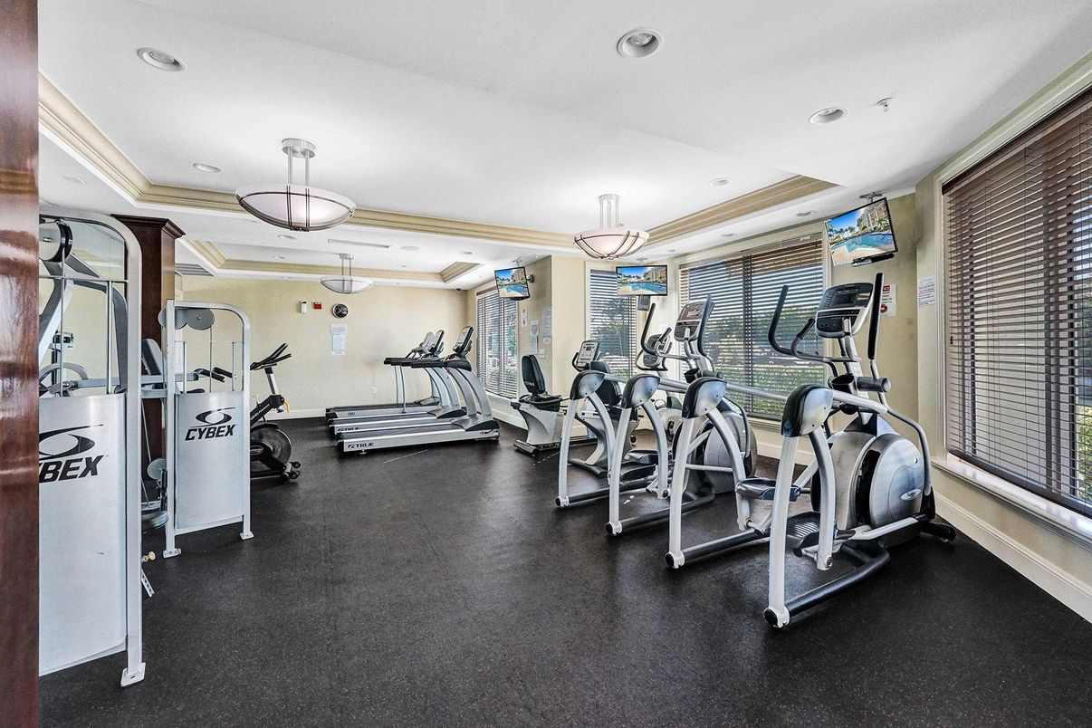 Fitness Equipment, Gym, Interior, Pendant Lights, Recessed Lighting
