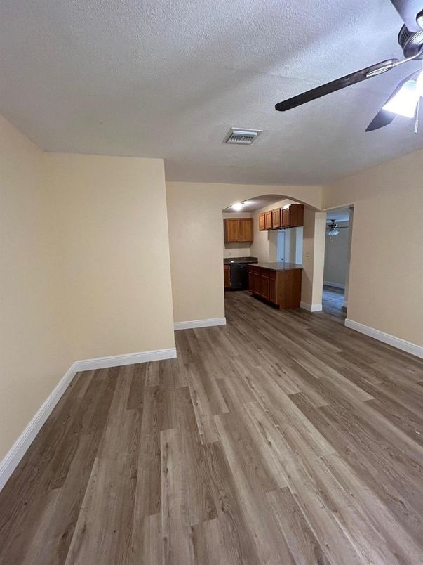Empty room, Interior, Kitchen, Wood Texture Flooring
