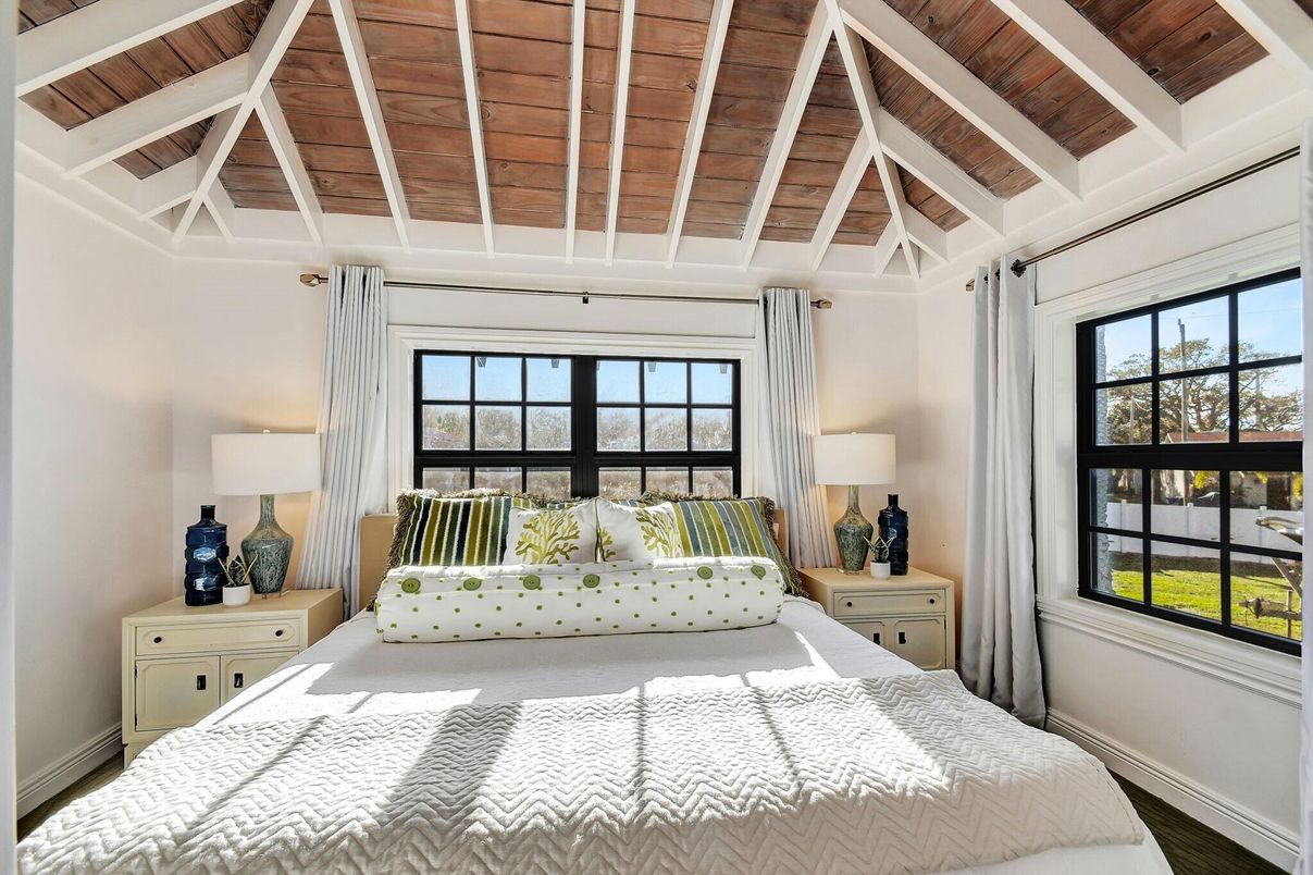 Bedroom, Interior, Wooden Ceilings