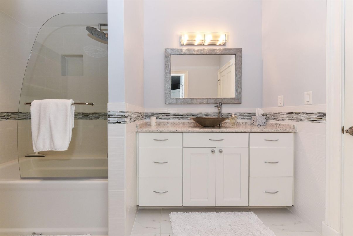 Bathroom, Dual Sink Vanities, Glass Shower, Interior, Marble