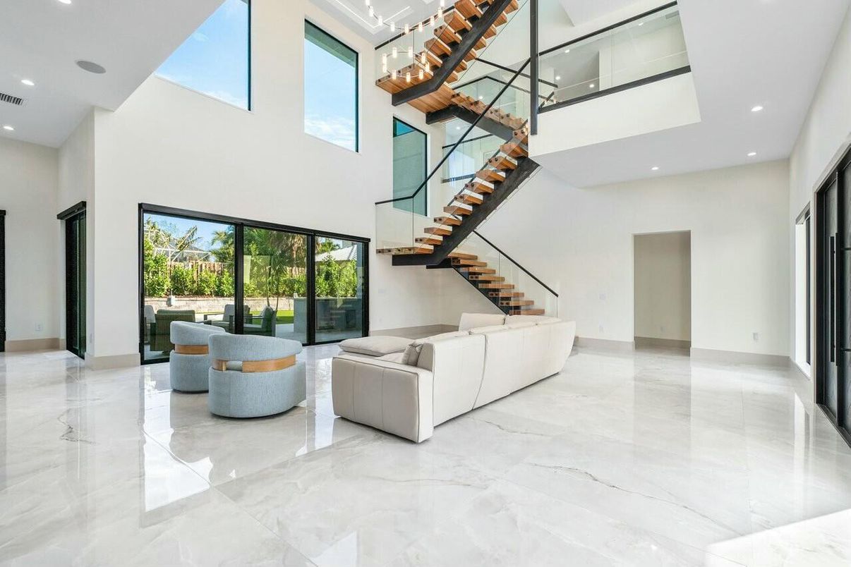 Interior, Living room, Marble, Recessed Lighting