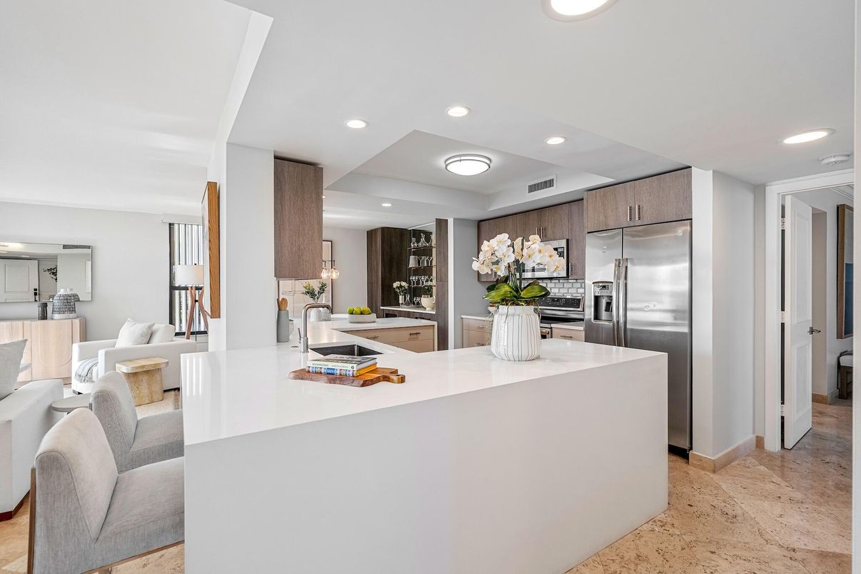 Interior, Kitchen, Living room, Recessed Lighting, Stainless Steel Appliances