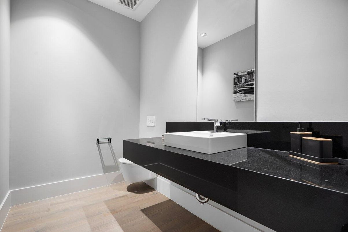Bathroom, Interior, Recessed Lighting, Wood Texture Flooring