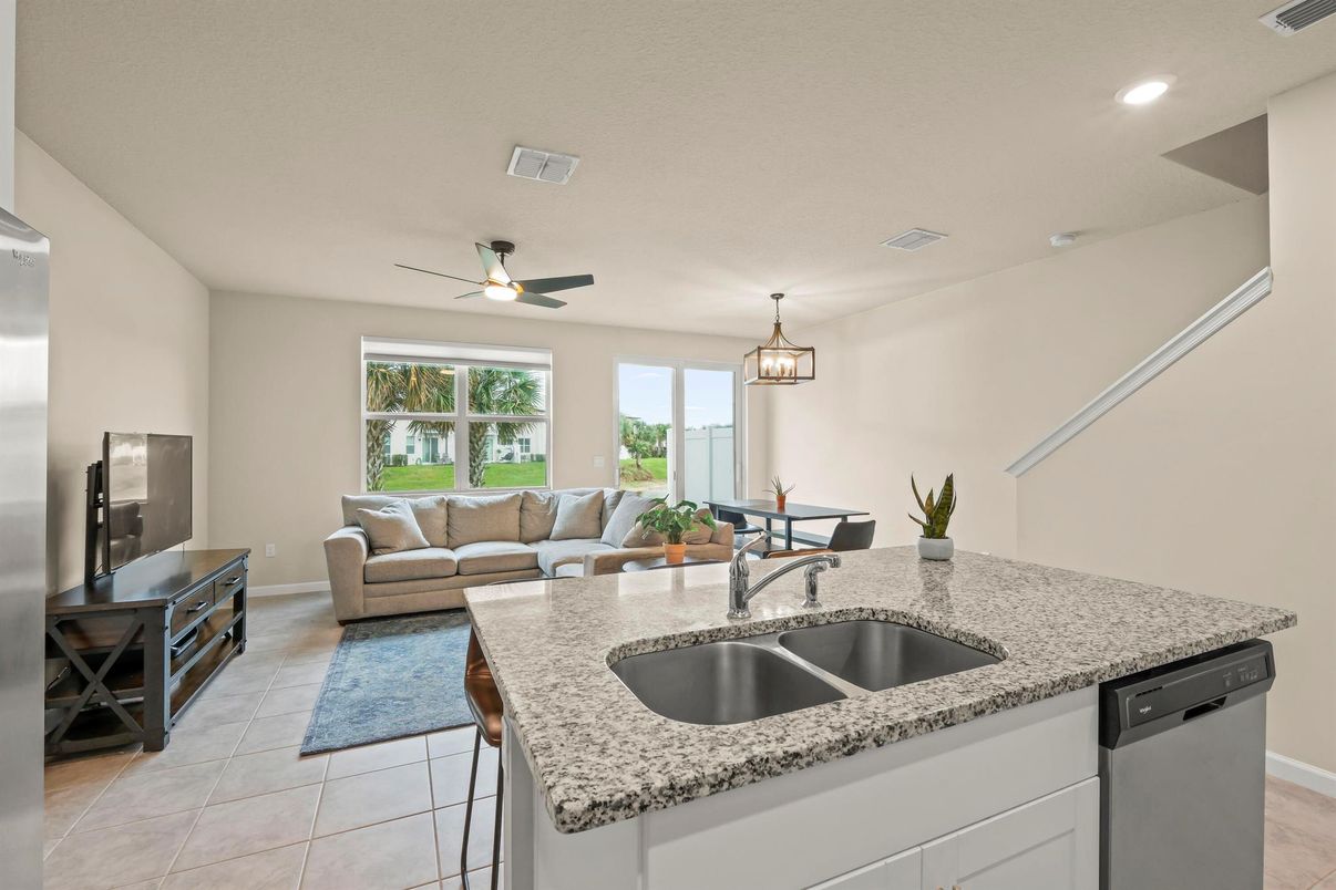 Interior, Kitchen, Living room, Pendant Lights, Recessed Lighting