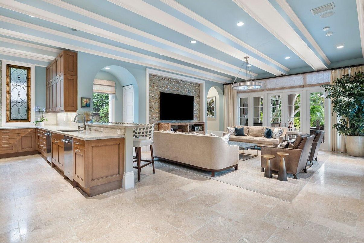 Interior, Kitchen, Living room, Recessed Lighting