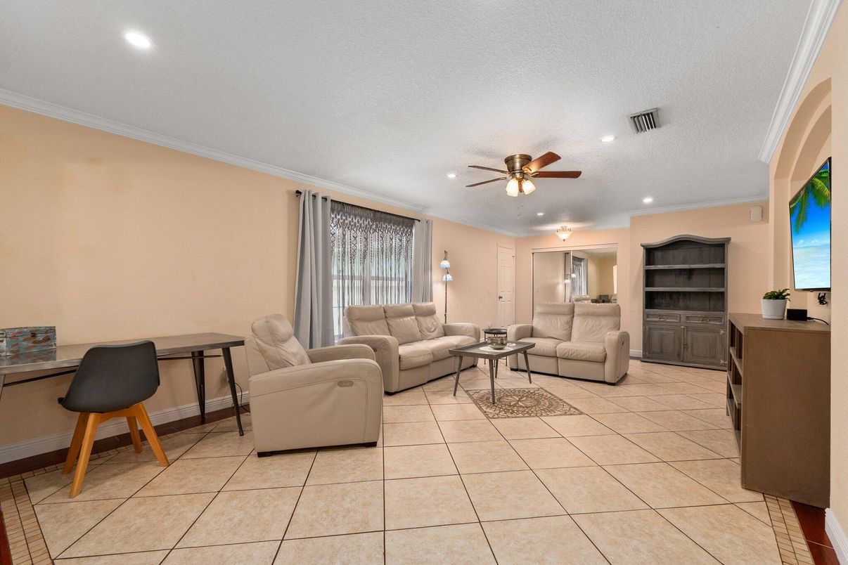 Interior, Living room, Recessed Lighting
