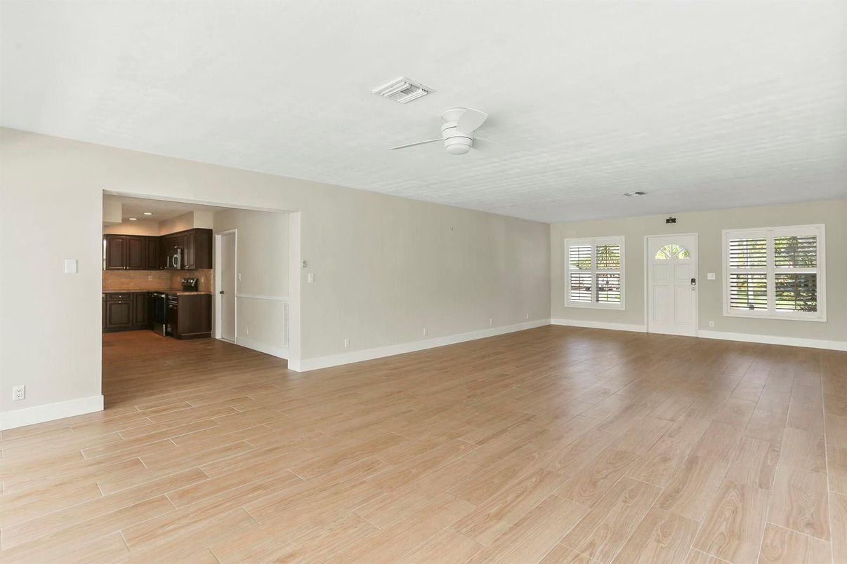 Empty room, Interior, Kitchen, Wood Texture Flooring