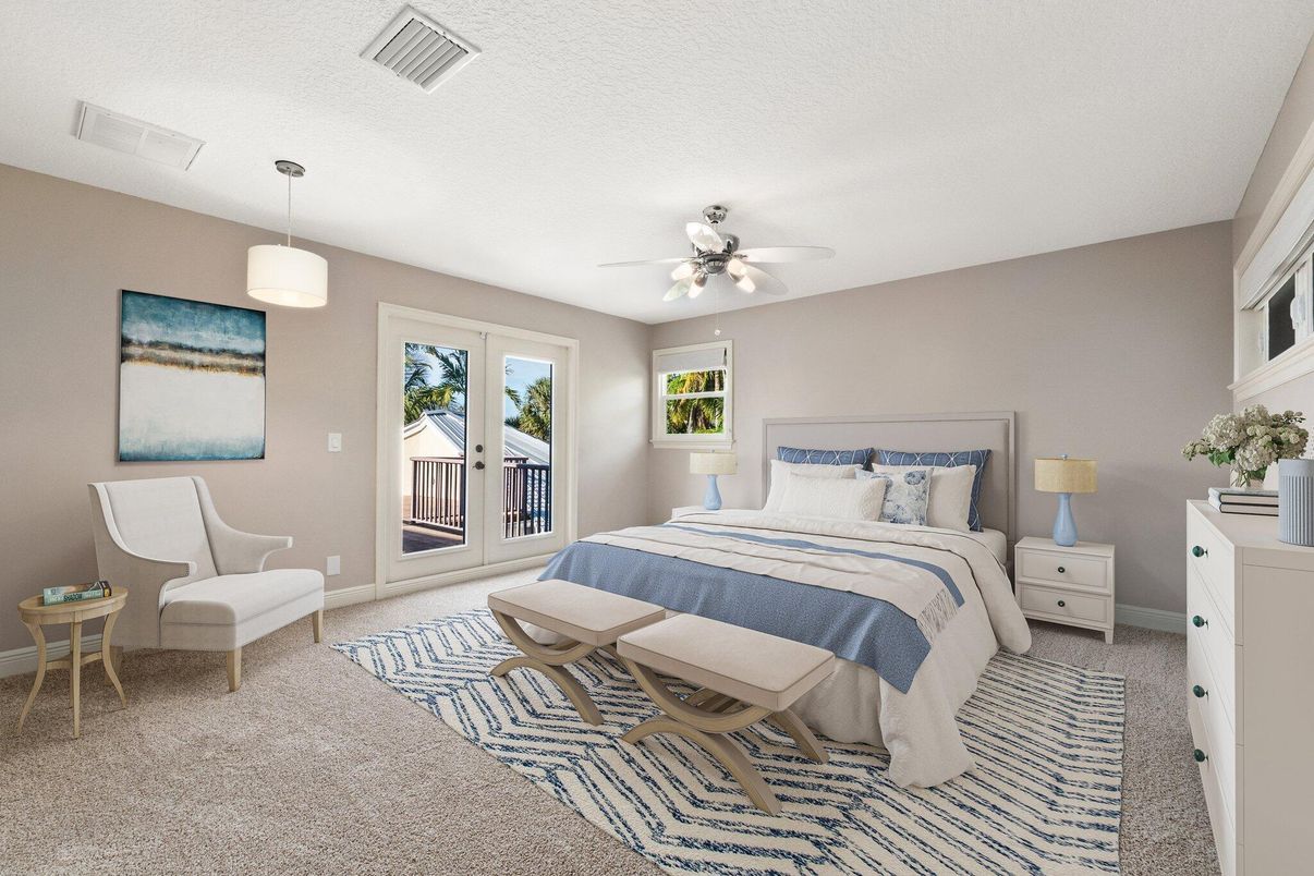 Bedroom, Interior, Pendant Lights