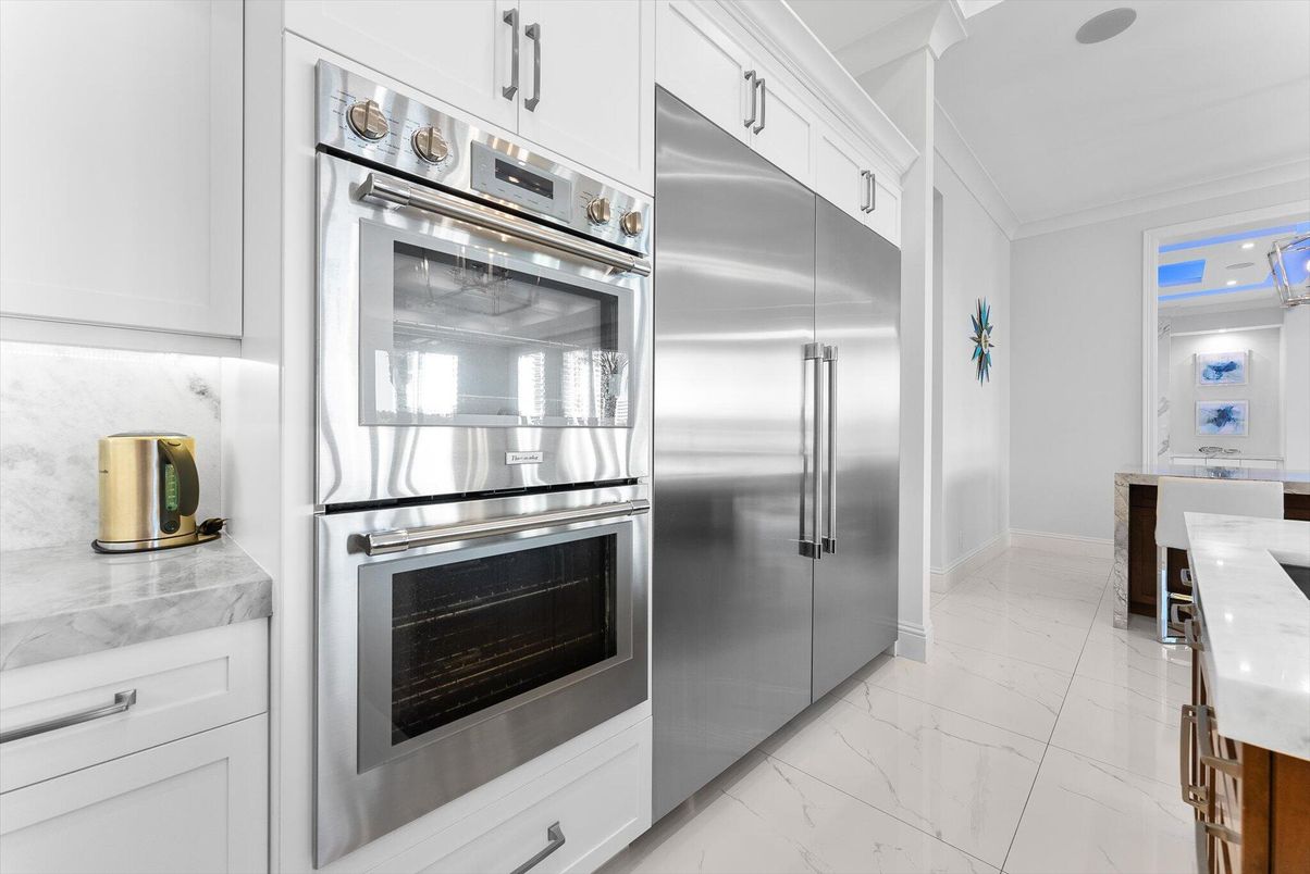 Interior, Kitchen, Marble, Stainless Steel Appliances