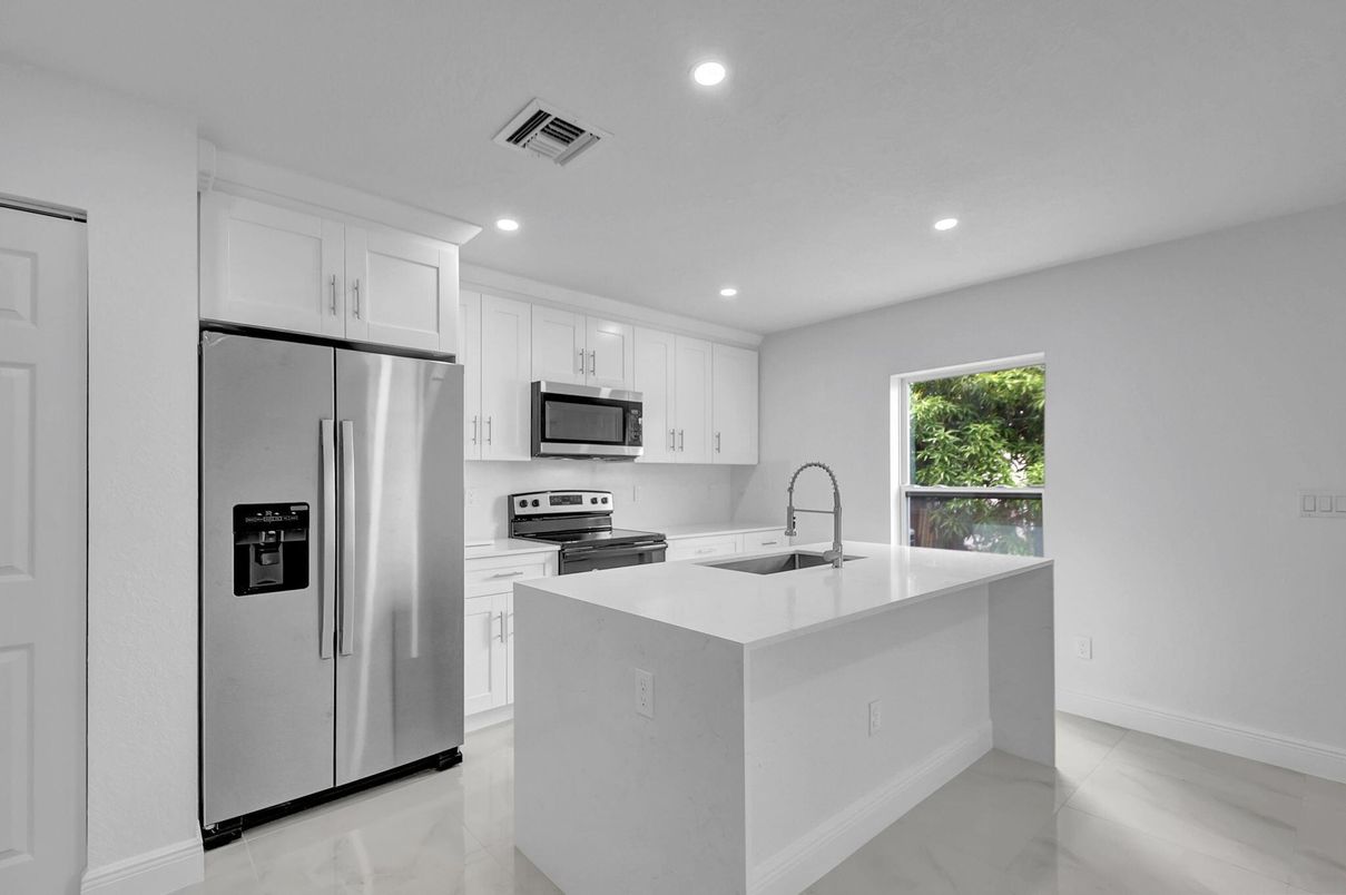 Interior, Kitchen, Recessed Lighting, Stainless Steel Appliances