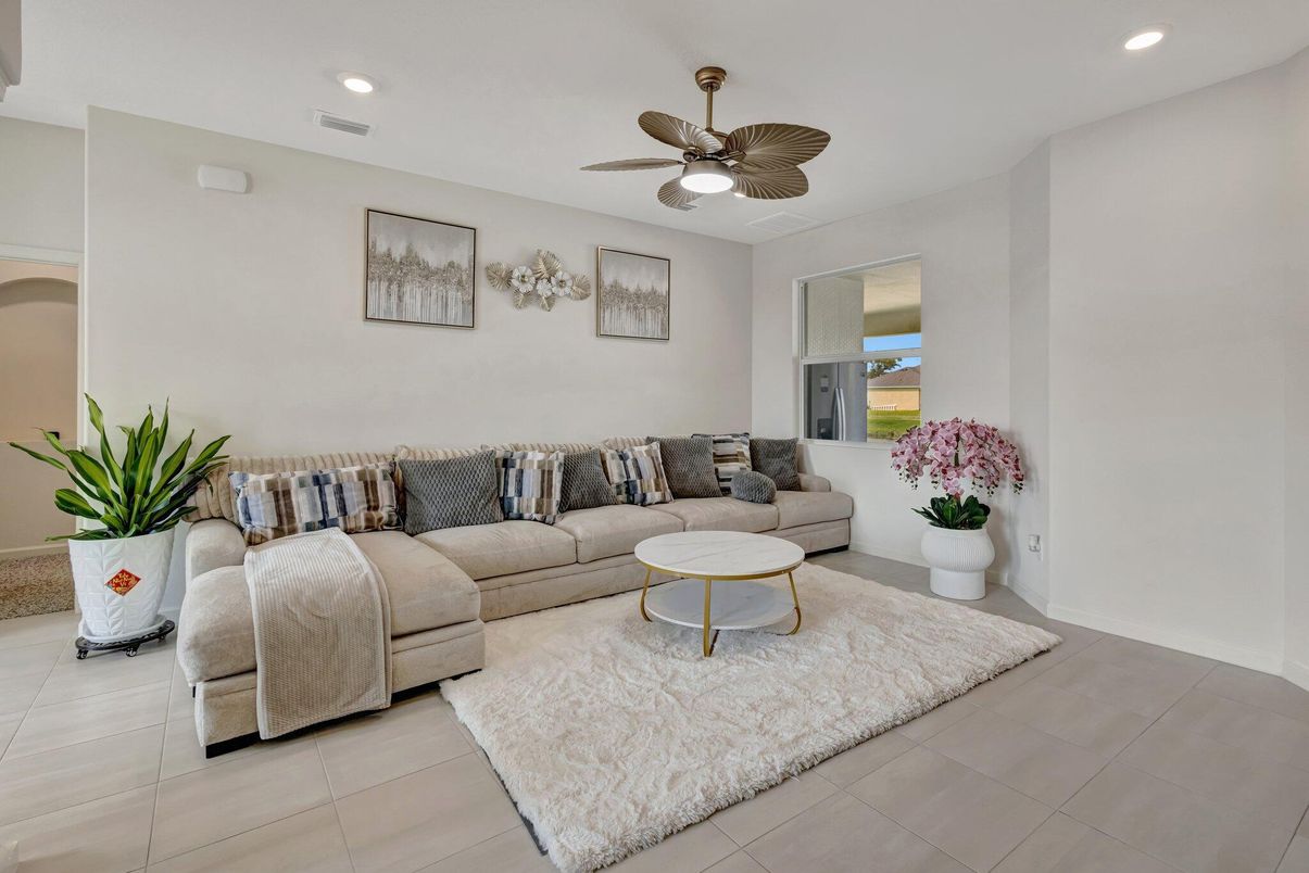 Interior, Living room, Recessed Lighting