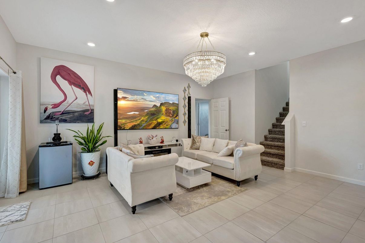 Chandelier, Interior, Living room, Recessed Lighting