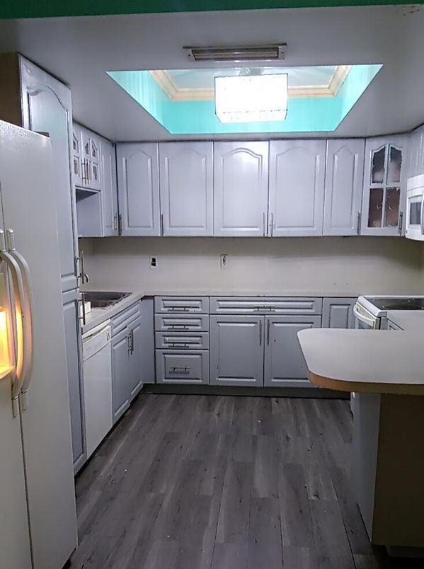 Interior, Kitchen, Wood Texture Flooring