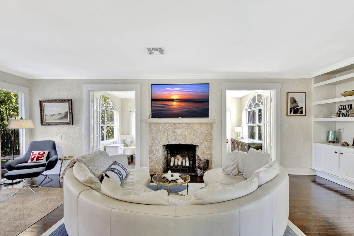 Fireplace, Interior, Living room, Wood Texture Flooring