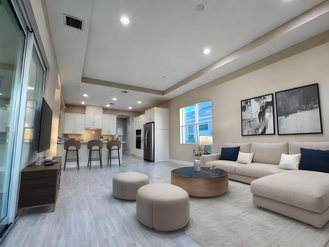Interior, Kitchen, Living room, Recessed Lighting, Stainless Steel Appliances