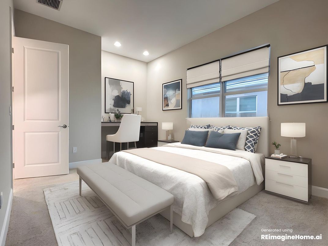 Bedroom, Home Office, Interior, Recessed Lighting