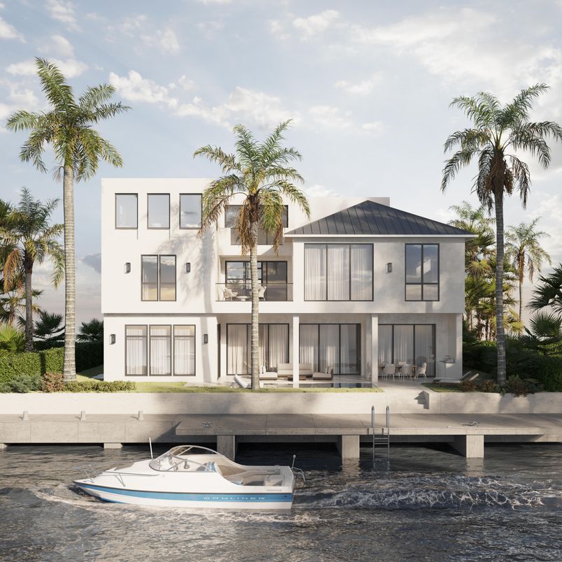 Exterior, Facade, Pool, Modern