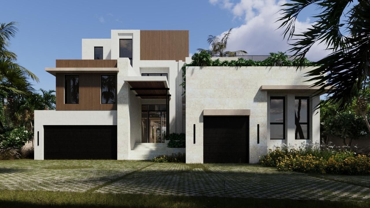 Attached, Exterior, Facade, Modern