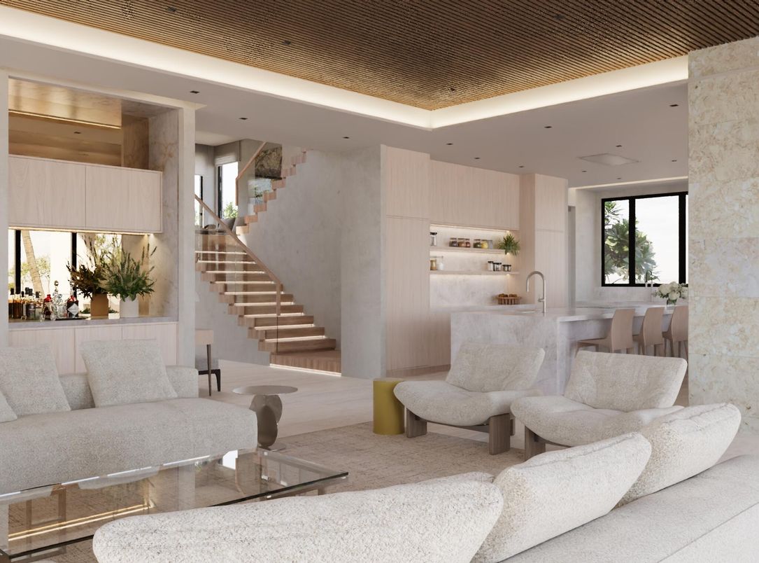 Interior, Living room, Recessed Lighting