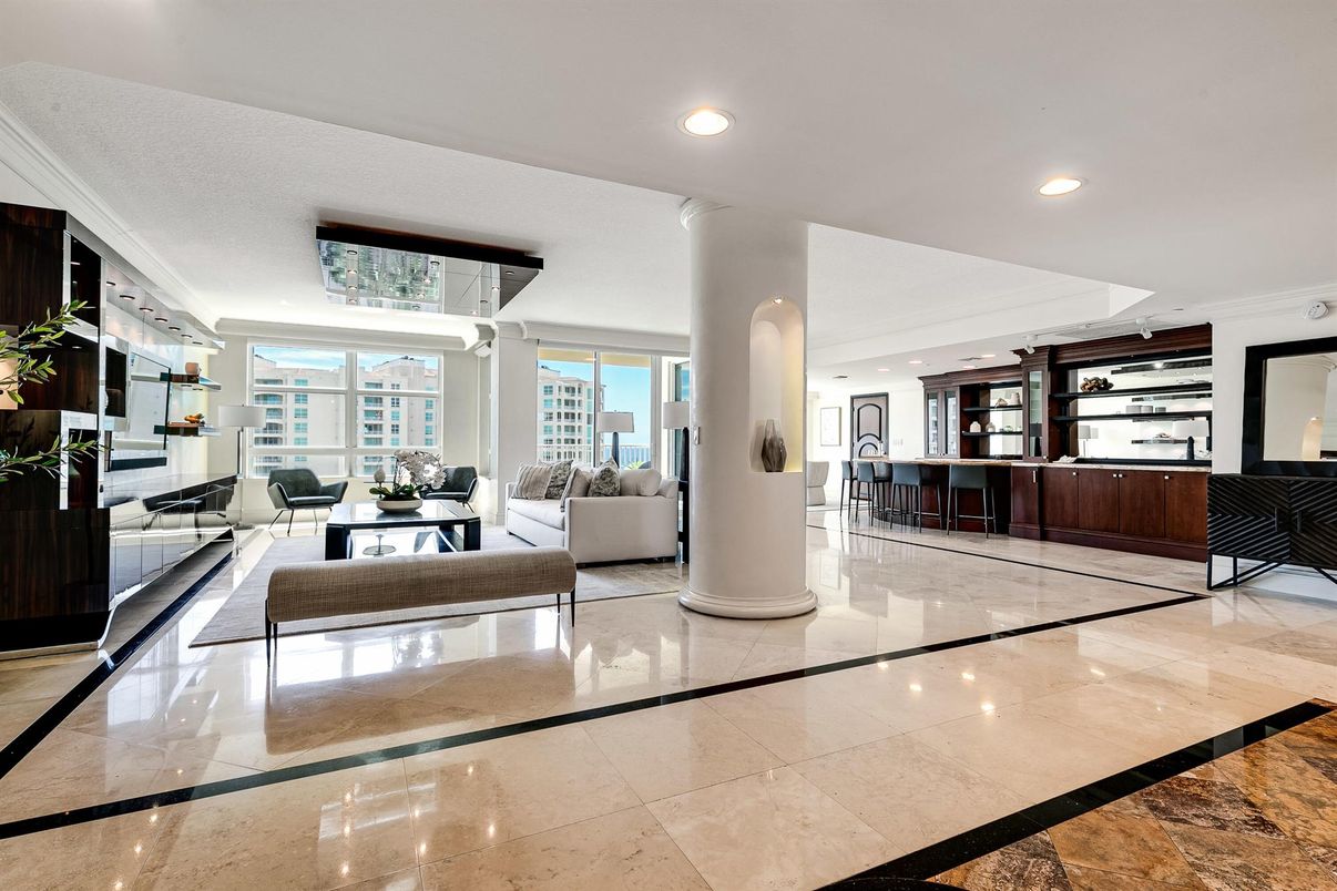 Interior, Living room, Recessed Lighting