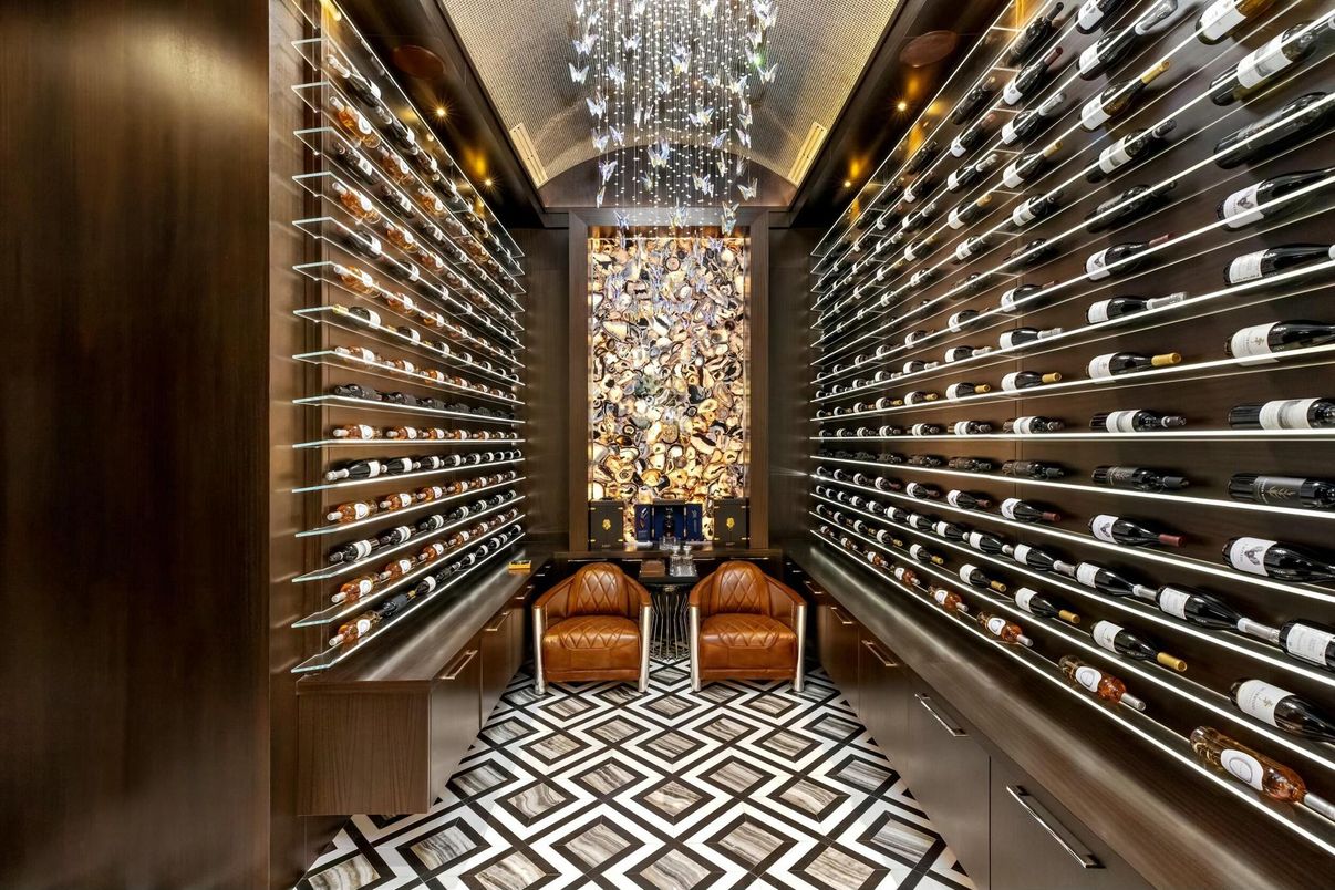 Chandelier, Interior, Wine Storage
