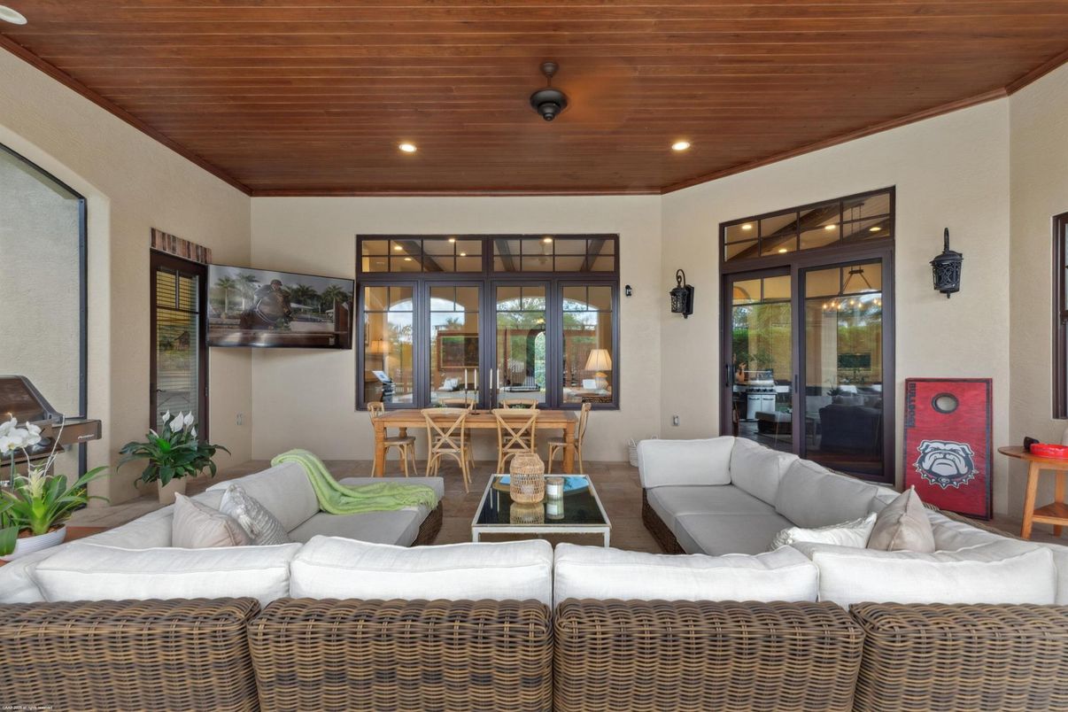 Dining room, Interior, Living room, Recessed Lighting, Wooden Ceilings