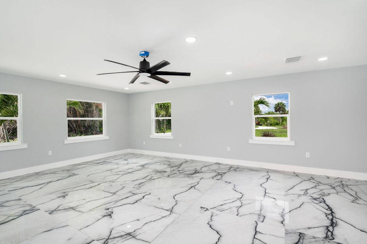Empty room, Interior, Marble, Recessed Lighting