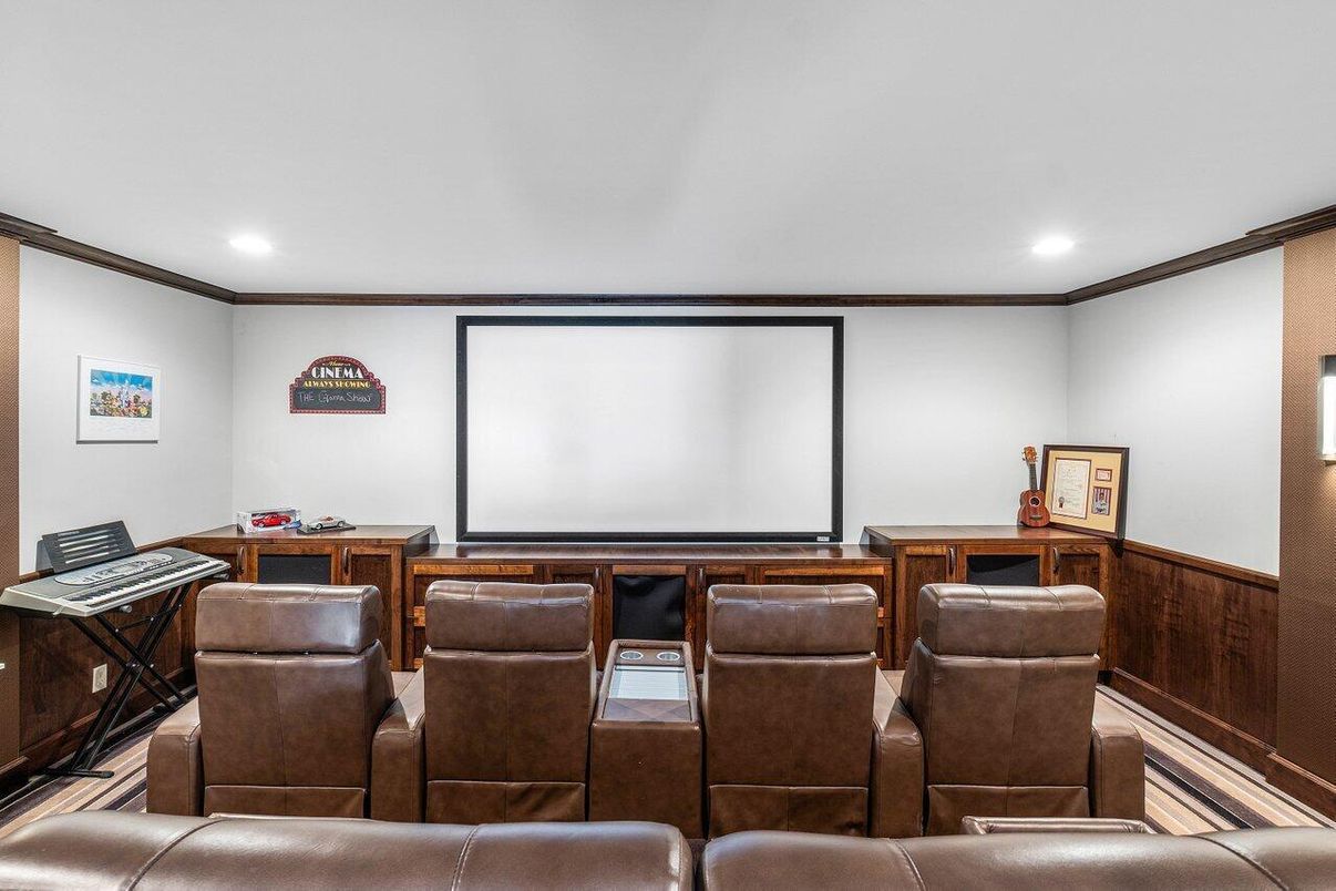 Home Theatre Room, Interior, Projection Screen, Recessed Lighting, Theatre Room