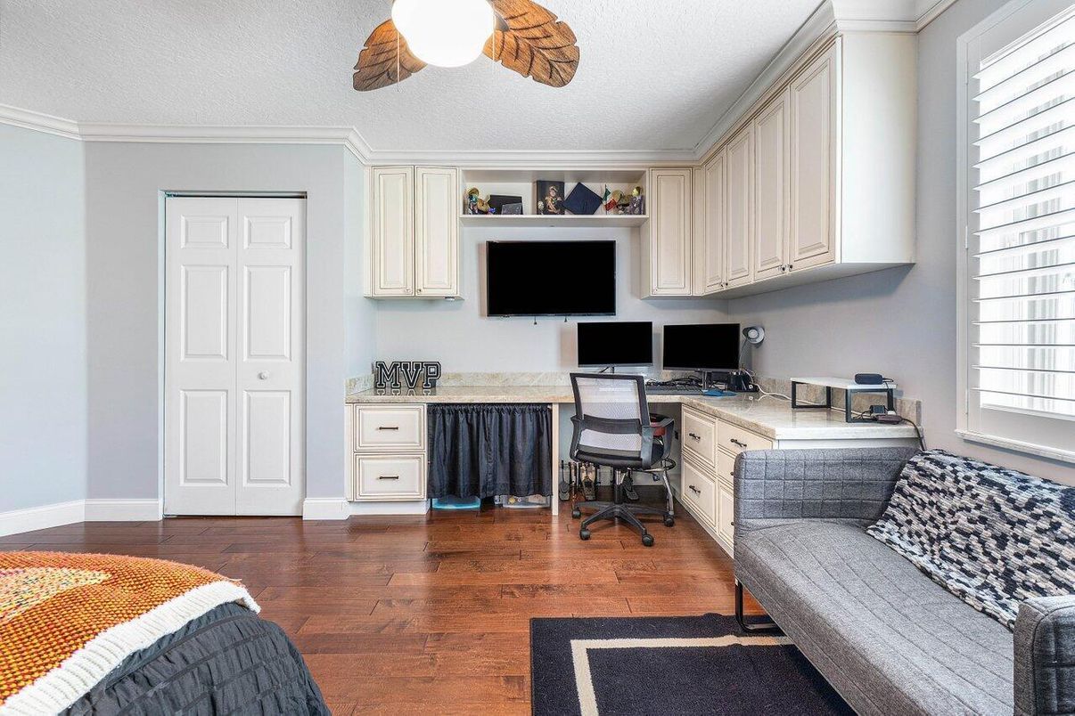 Home Office, Interior, Wood Texture Flooring